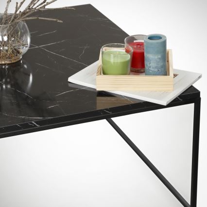 Koffietafel ROYAL 43x75 cm zwart