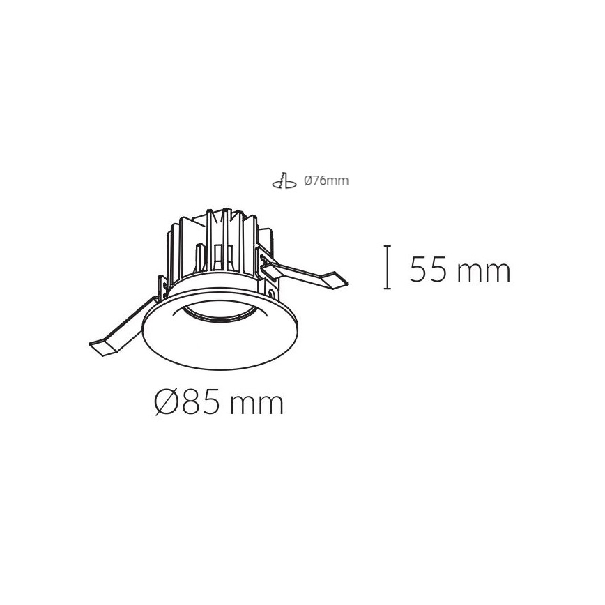 Kohl Lighting - LED Badkamer Inbouw Lamp LUXO LED/12W/230V IP65