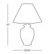 Kolarz 0014.74.7 - Tafel Lamp BORDEAUX 1xE27/100W/230V