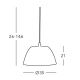 Kolarz 0051.31.6 - Hanglamp aan koord MALMÖ 1xE27/60W/230V
