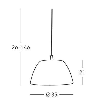 Kolarz 0051.31.6 - Hanglamp aan koord MALMÖ 1xE27/60W/230V