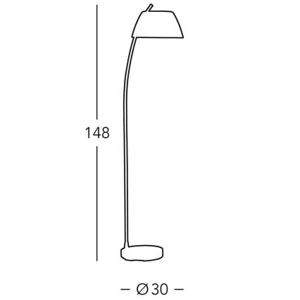 Kolarz 0051.41.6 - Vloerlamp MALMÖ 1x E27 / 60W / 230V