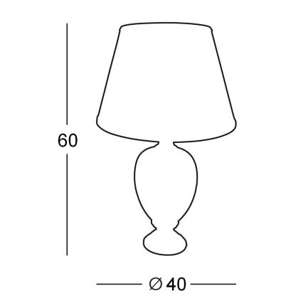 Kolarz 0094.70 - Tafel Lamp DAMASCO 1xE27/100W/230V