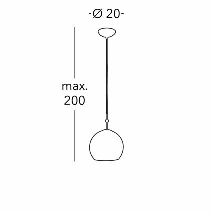 Kolarz 0392.31S.3.Ki.Au - Hanglamp aan een koord LUNA 1xE27/60W/230V 24K goud