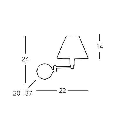 Kolarz 264.61.6 - Wandlamp HILTON 1xE14/40W/230V