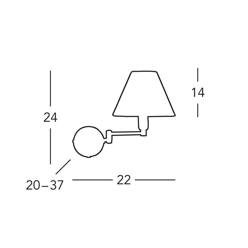 Kolarz 264.61.6 - Wandlamp HILTON 1xE14/40W/230V