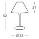 Kolarz 264.70.4 - Tafellamp HILTON 1x E27 / 60W / 230V