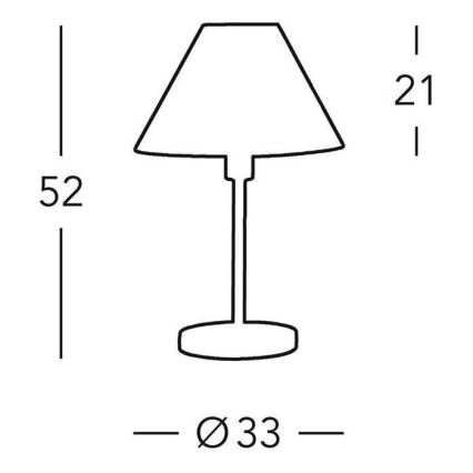 Kolarz 264.70.4 - Tafellamp HILTON 1x E27 / 60W / 230V