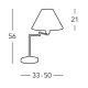 Kolarz 264.71.6 - Tafellamp HILTON 1xE27/60W/230V
