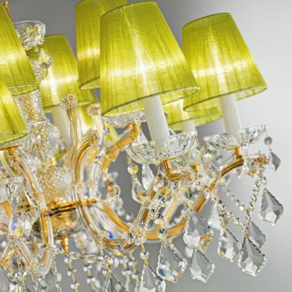 Kolarz 3149.88.3.KoT - Kristallen kroonluchter aan ketting MARIA LOUISE 8xE14/40W/230V 24K goud
