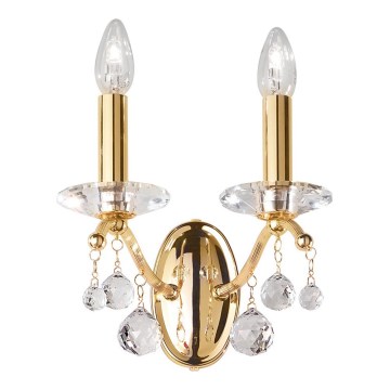 Kolarz 3234.62.3.KoT - Kristallen wandlamp CARMEN 2xE14/60W/230V 24-karaats goud