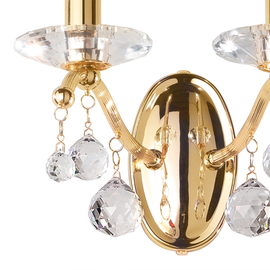Kolarz 3234.62.3.KoT - Kristallen wandlamp CARMEN 2xE14/60W/230V 24-karaats goud