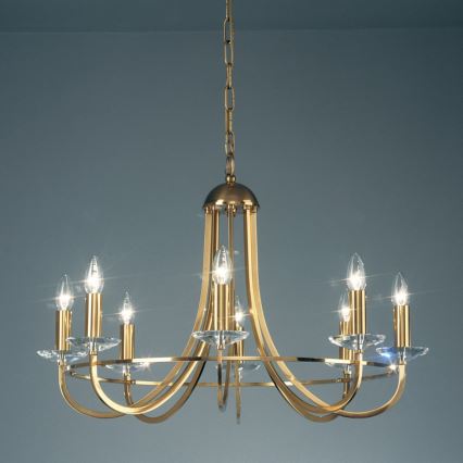 Kolarz 330.88.8C - Kristallen kroonluchter aan ketting IMPERIAL 8xE14/60W/230V goudkleurig