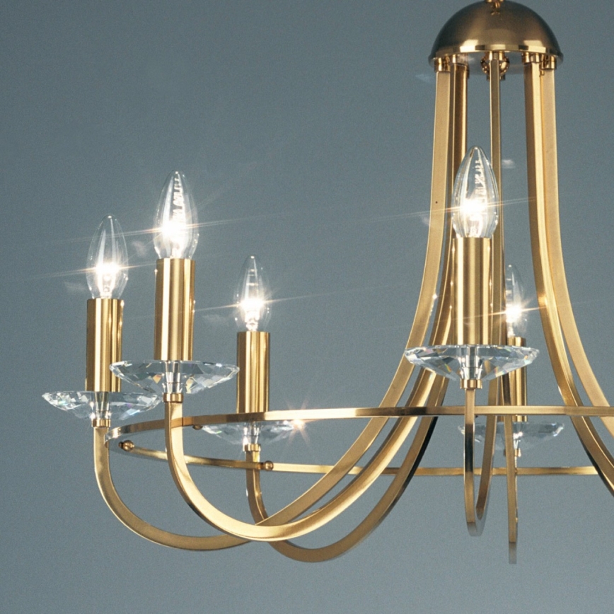 Kolarz 330.88.8C - Kristallen kroonluchter aan ketting IMPERIAL 8xE14/60W/230V goudkleurig