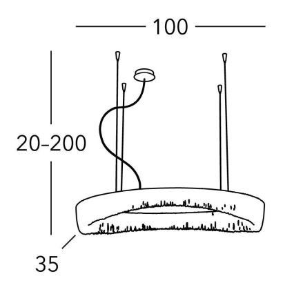 Kolarz 5324.31250 - Hanglamp aan een koord CLOUD 12xG9/40W/230V