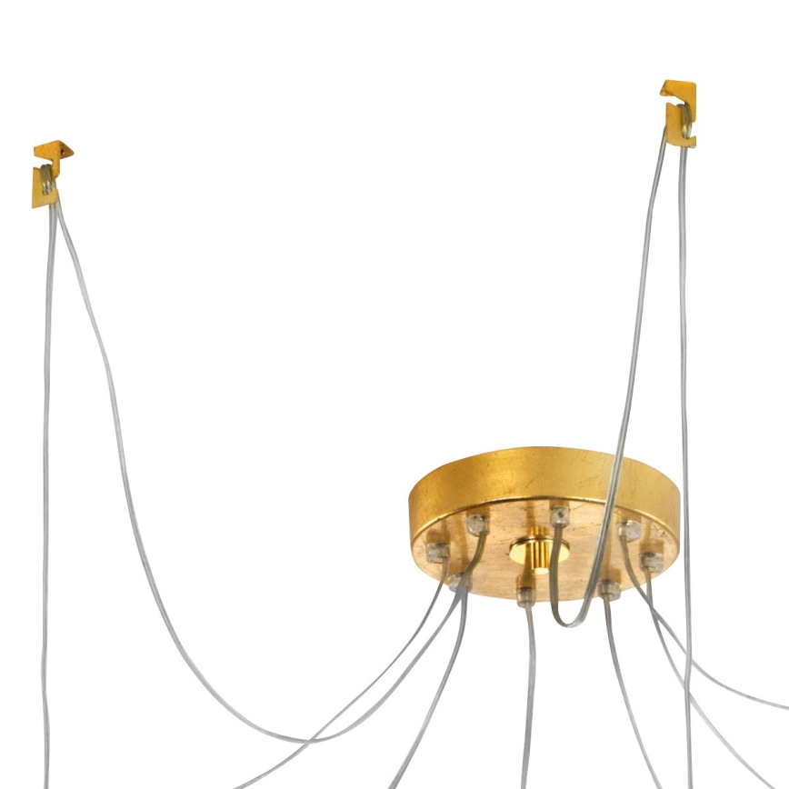 Kolarz 6009.30830 - Hanglamp aan een koord RAGGIO 8xE14/25W/230V spin 24K goud
