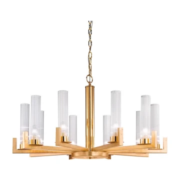 Kolarz 6009.81030 - Hanglamp aan een ketting RAGGIO 10xE14/25W/230V 24K goud