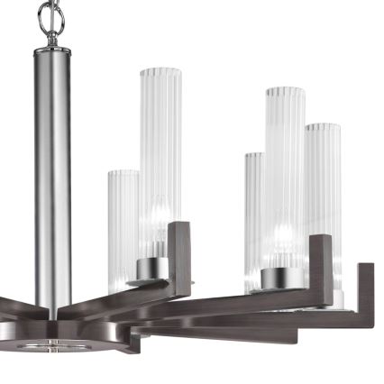 Kolarz 6009.81060 - Hanglamp aan een ketting RAGGIO 10xE14/25W/230V mat chroom