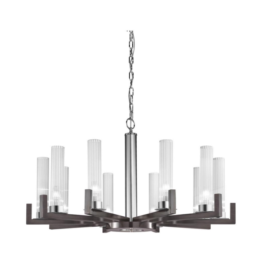 Kolarz 6009.81060 - Hanglamp aan ketting RAGGIO 10xE14/25W/230V mat chroom