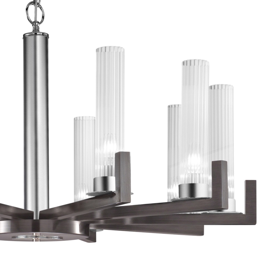 Kolarz 6009.81060 - Hanglamp aan ketting RAGGIO 10xE14/25W/230V mat chroom