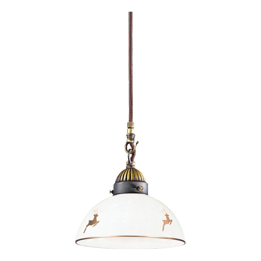Kolarz 731.30.150 - Elegante hanglamp aan kabel NONNA 1x E27/75W/230V Ø 20 cm met hertendesign in roségoud