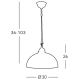 Kolarz 731.30.54 - Hanglamp aan koord NONNA 1xE27/75W/230V
