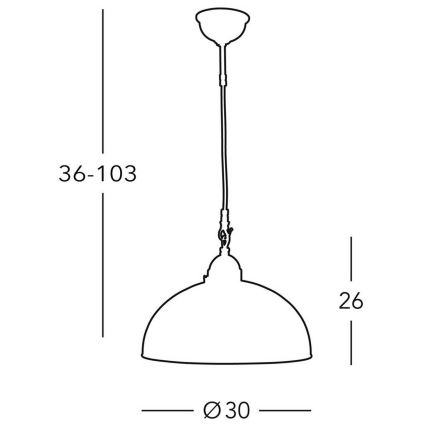 Kolarz 731.30.54 - Hanglamp aan koord NONNA 1xE27/75W/230V