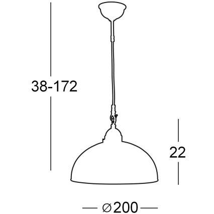 Kolarz 731.30.73 - Pendellamp met kabel NONNA 1xE27/75W/230V wit