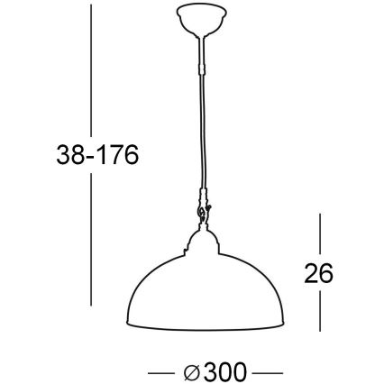 Kolarz 731.30.74 - Hanglamp aan kabel NONNA 1xE27/75W/230V wit