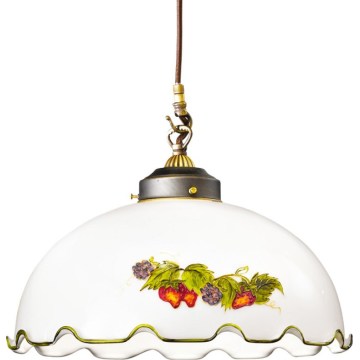 Kolarz 731.32.115 - Hanglamp met kabel NONNA 1xE27/75W/230V Ø 36 cm wijnrood/aardbei