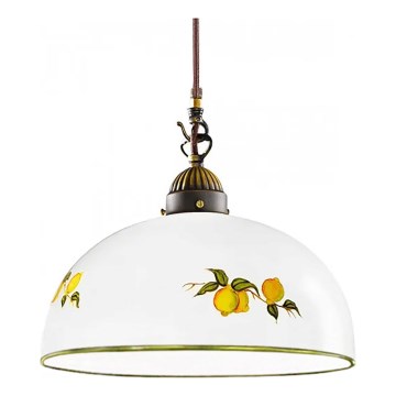 Kolarz 731.32.138 - Hanglamp aan een koord NONNA 1xE27/75W/230V diameter 36 cm citroenen
