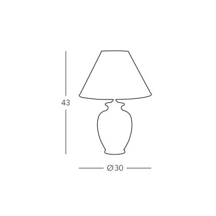 Kolarz 731.70W.100 - Tafellamp NONNA 1xE27/100W/230V wit