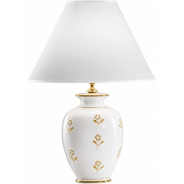 kolarz 731.70W.160 - Tafellamp NONNA 1xE27/100W/230V met bloemen, wit/goud
