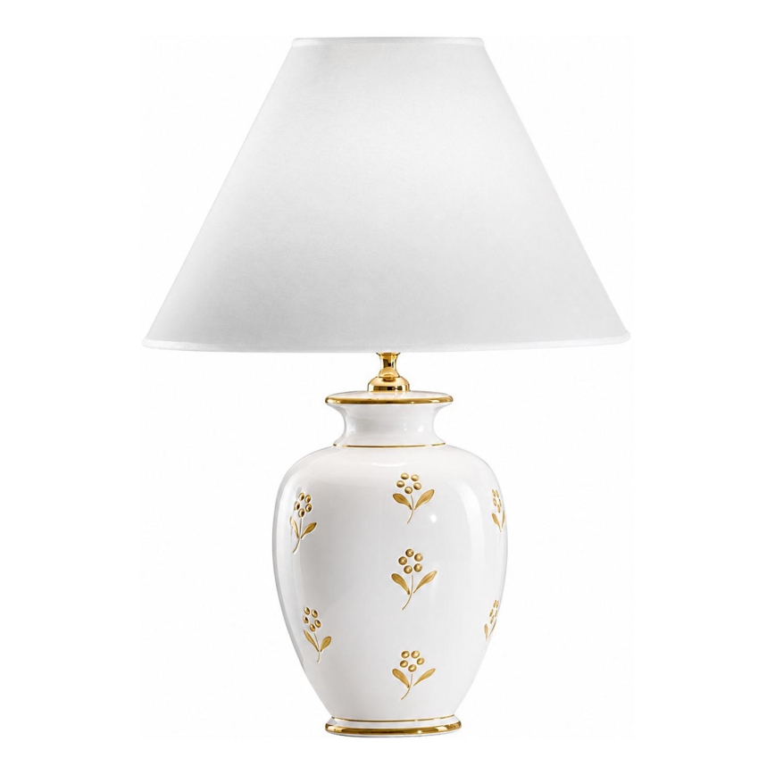 kolarz 731.70W.160 - Tafellamp NONNA 1xE27/100W/230V met bloemen, wit/goud