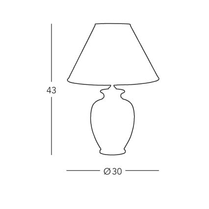 kolarz 731.70W.160 - Tafellamp NONNA 1xE27/100W/230V met bloemen, wit/goud