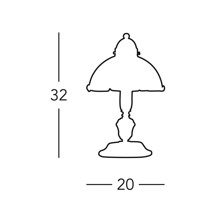 Kolarz 731.73.21 - Tafellamp NONNA 1xE27/75W/230V groen
