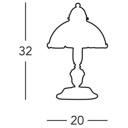 Kolarz 731.73.53 - Tafellamp NONNA 1xE14/60W/230V