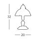Kolarz 731.73.70 - Tafellamp NONNA 1x E14 / 60W / 230V
