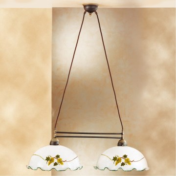 Kolarz 731.82.111 - Hanglamp met kabel NONNA 2xE27/75W/230V bordeauxrood