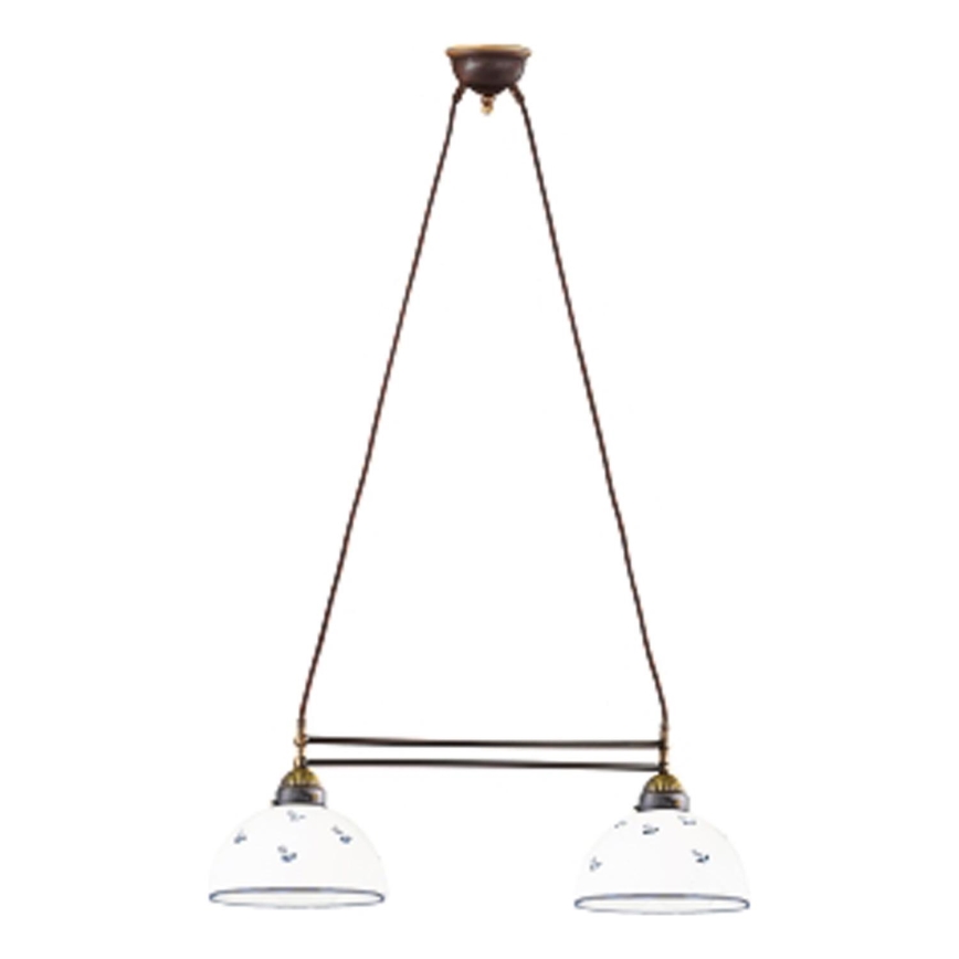 Kolarz 731.82.24 - Hanglamp aan een koord NONNA 2xE27/75W/230V blauw