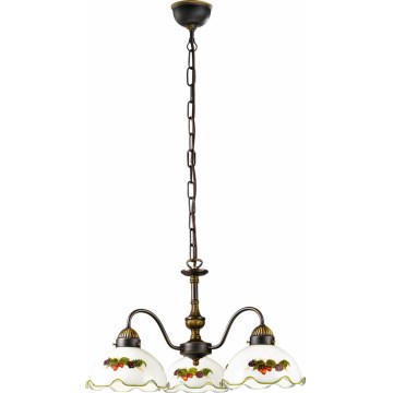 Kolarz 731.83.113 - Kroonluchter met ketting NONNA 3xE27/75W/230V wijn/aardbei