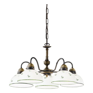 Kolarz 731.85.20 - Hanglamp aan een ketting NONNA 5xE27/75W/230V groen