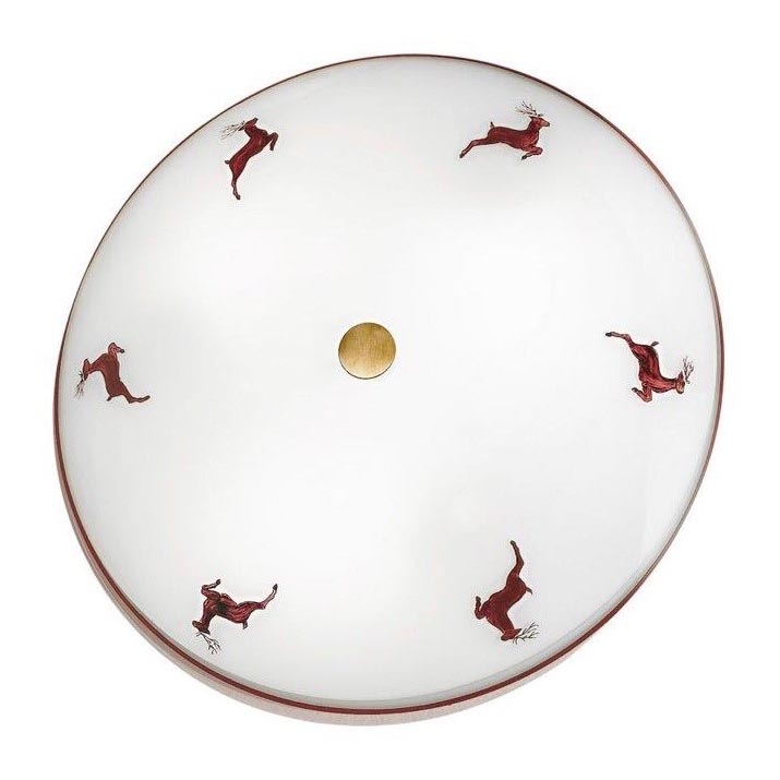 Kolarz 731.U12.4.103 - Plafondlamp NONNA 2xE14/60W/230V Ø 32 cm rood/messing