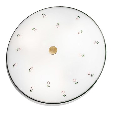 Kolarz 731.U13.4.70- Plafondlamp NONNA 3xE27/60W/230V diameter 42 cm groen/messing