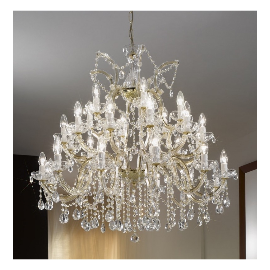 Kolarz 960.812+12+6 - Kristallen Hanglamp aan een ketting VALERIE 30xE14/40W/230V