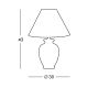 Kolarz A1340.70.Gr - Tafel Lamp CHIARA 1xE27/100W/230V wit/grijs, diameter 30 cm