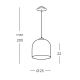 Kolarz A1352.31.Gr.100 - Hanglamp aan een koord NONNA 1xE27/60W/230V hert eiken/wit/grijs