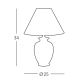 Kolarz A1354.71S - Tafellamp GIARDINO 1xE27/60W/230V diameter 25 cm