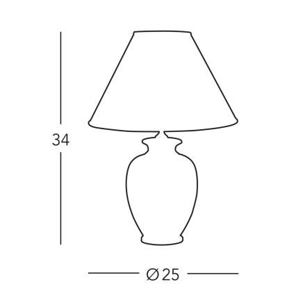 Kolarz A1354.71S - Tafellamp GIARDINO 1xE27/60W/230V diameter 25 cm