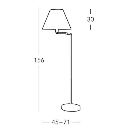 Kolarz - Vloerlamp HILTON 1x E27 / 60W / 230V